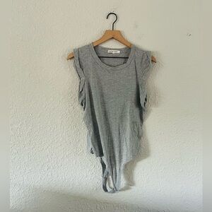 Grey Muscle Tank Bodysuit